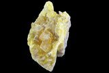 Lustrous Yellow Cubic Fluorite Crystal Cluster - Morocco #84305-1